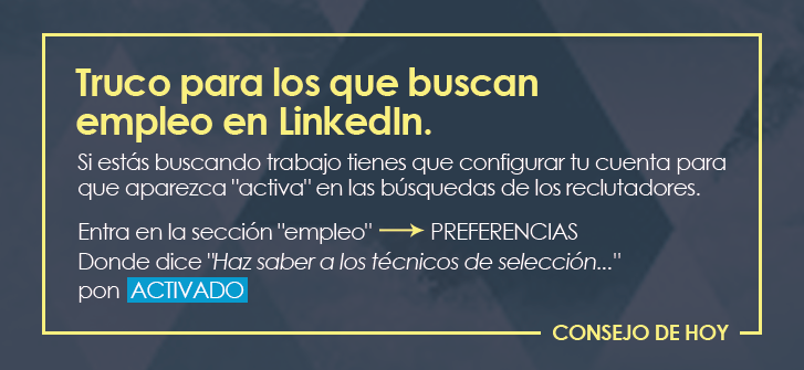 consejo linkedin para buscar empleo